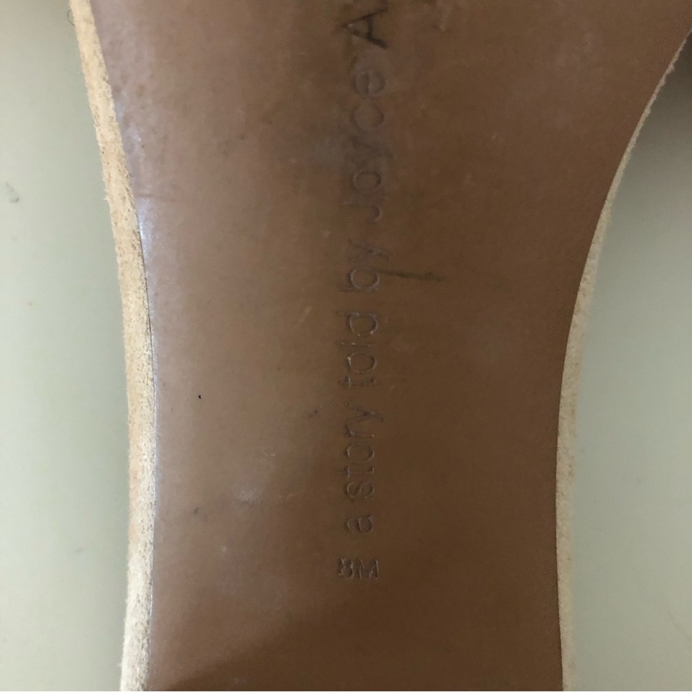 Avec Les Fillies Maya Pink Chiffon Slide Block Heel. Size 8. - Picture 13 of 13